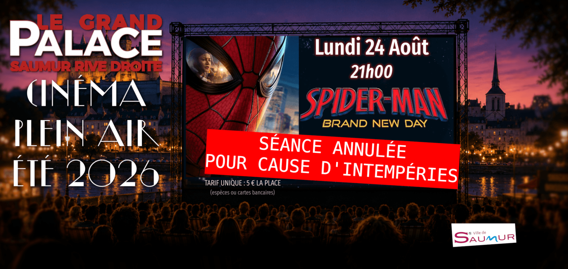 actualité CINE PLEIN AIR 2408 SPIDERMAN