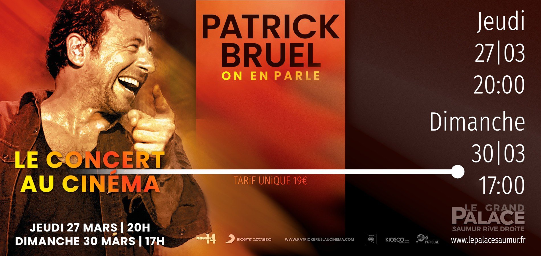 actualité EVT ⋅ JEU 27|03 20:00 & DiM 30|03 17:00 ⋅ PATRiCK BRUEL « ON EN PARLE »