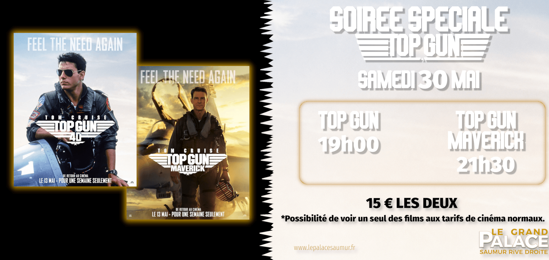 actualité EVT 30|05 SOIRÉE TOP GUN